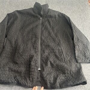 MYCRA PAC One Jacket Womens X-LargeReversible Coat‎ Black Textured Zip Up